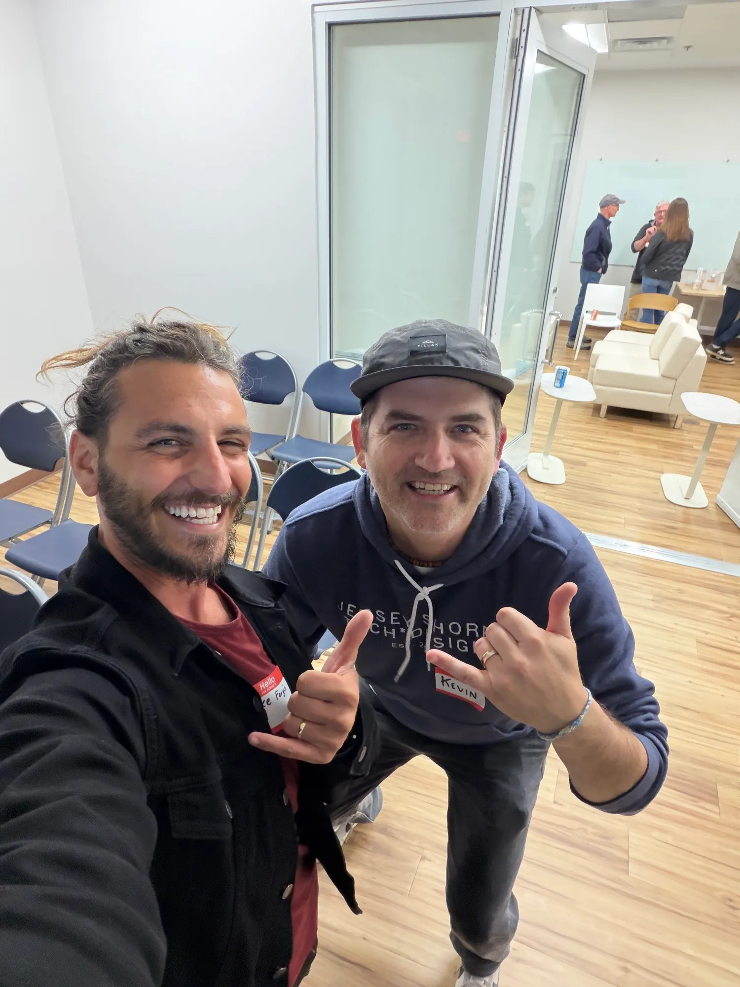 Mike Forgie with Kevin at the Jersey Shore Tech and Design meetup
